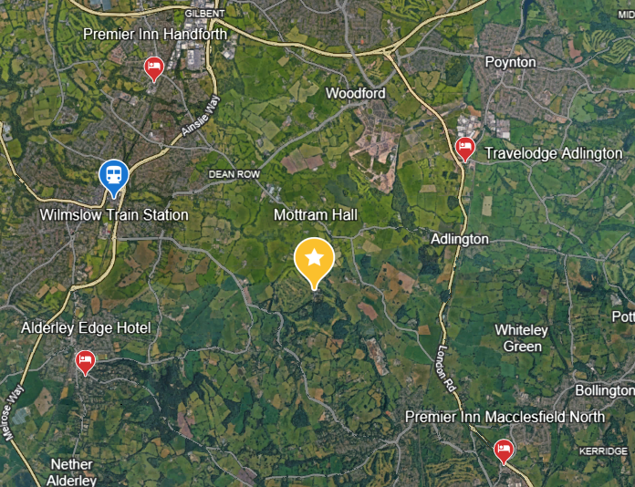 Map of the surrounding area